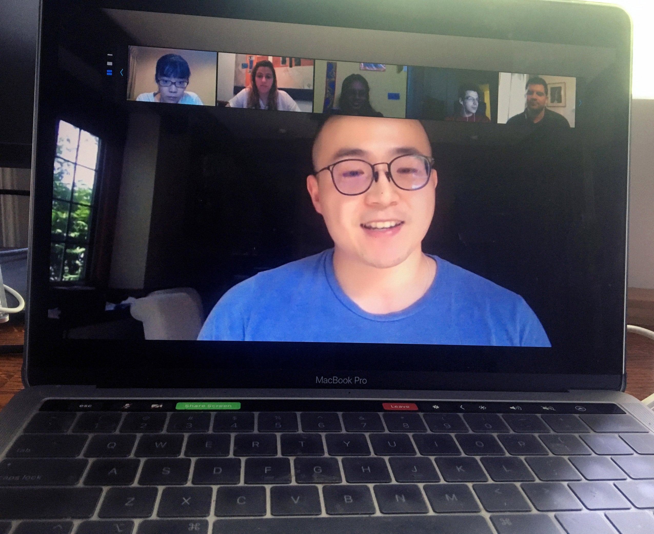 Berton Wang LL.M. ’20 speaking at Zoom meeting