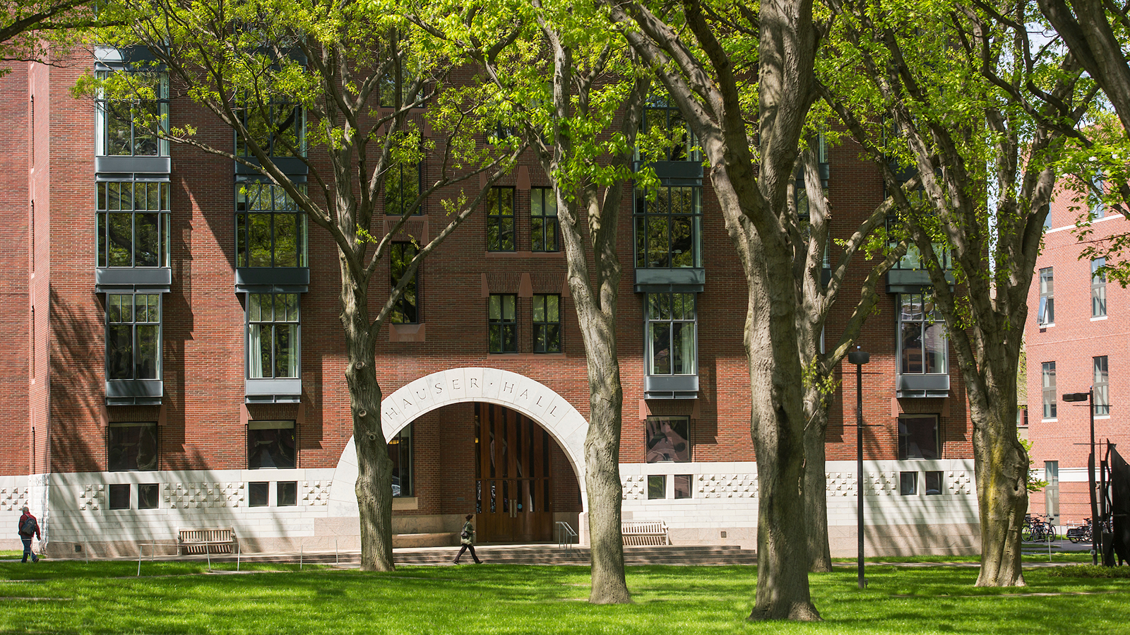 Picture of the front exterior of hauser hall building